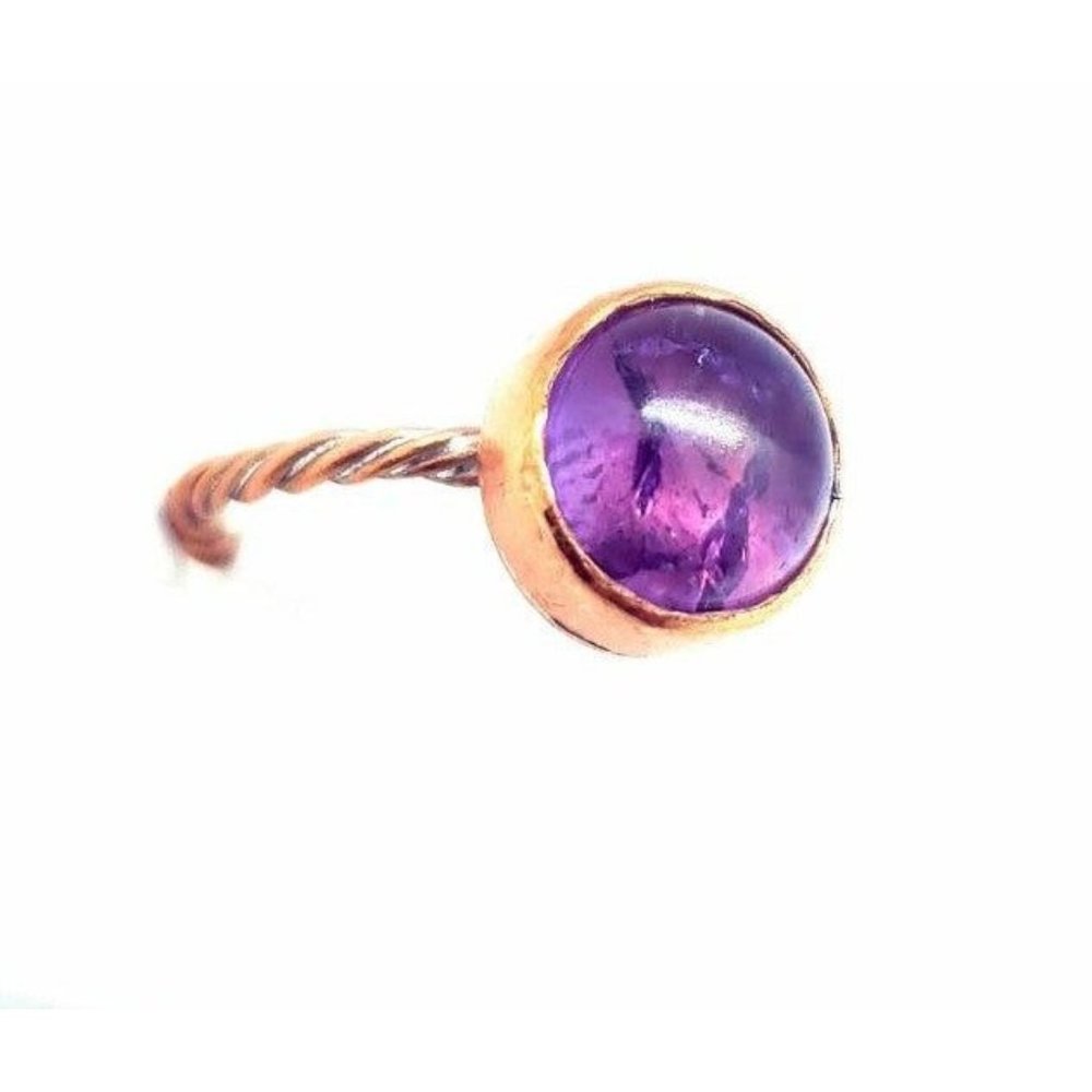 Amethyst crystal Ring